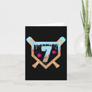 Tarjeta Helado que gotea béisbol Goteo 7 años 7º Bi