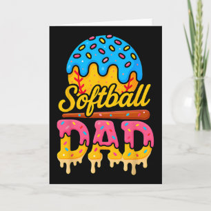 Tarjeta Helado Retro Goteo Suave Día del Padre Día de Jueg