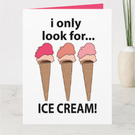 Tarjeta Helado Sólo Busco Helado