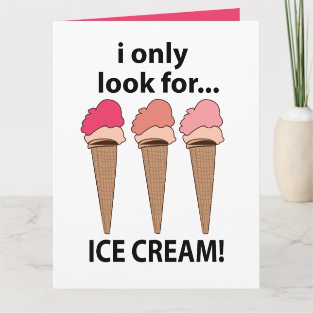 Tarjeta Helado Sólo Busco Helado (Anverso)