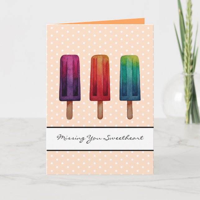Tarjeta Helados de pastas de color agua (Anverso)