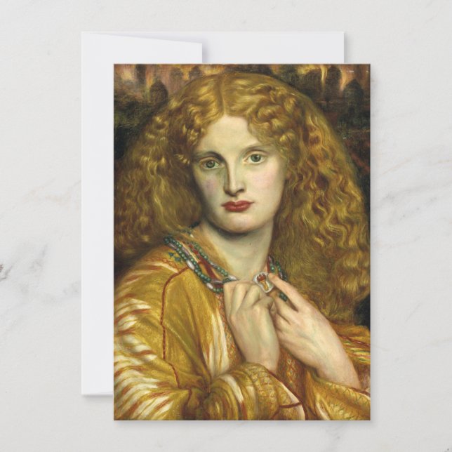 Tarjeta Helen de Troy (de Dante Gabriel Rossetti) (Anverso)