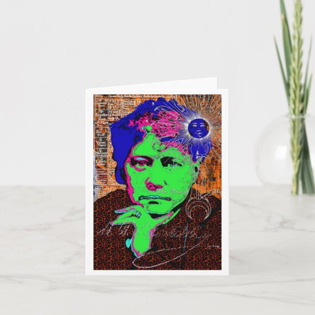 Tarjeta Helena Blavatsky Theosophy Occult Esoteric New Age (Anverso)