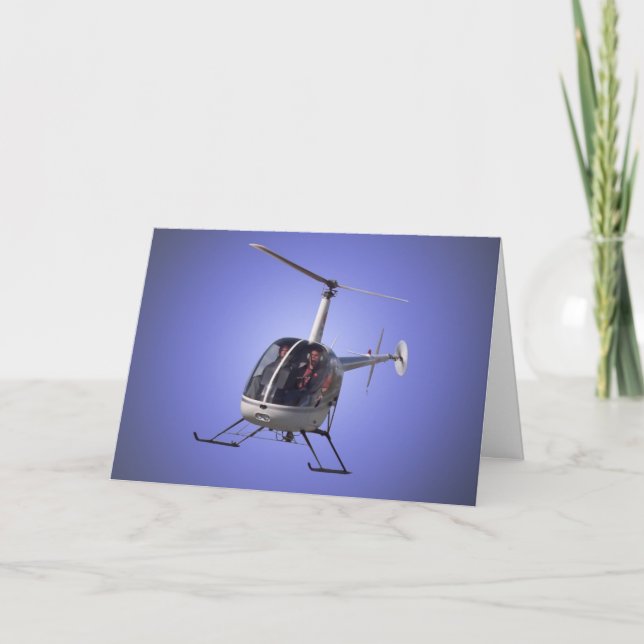 Tarjeta Helicopter Chopper Volador Tarjeta de feli (Anverso)