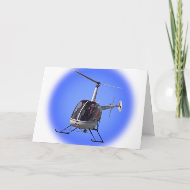 Tarjeta Helicopter Chopper Volador Tarjeta de feli (Anverso)