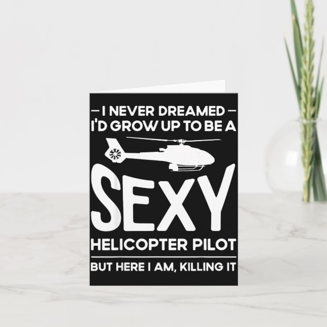 Tarjeta Helicopter Lot Design For Men Women Helicopter Lov (Anverso)