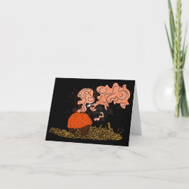 Tarjeta Helicopter Puffball Mushroom