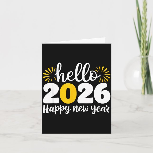 Tarjeta Hello 2026 Happy New Year 2026 New Year's Eve Part (Anverso)