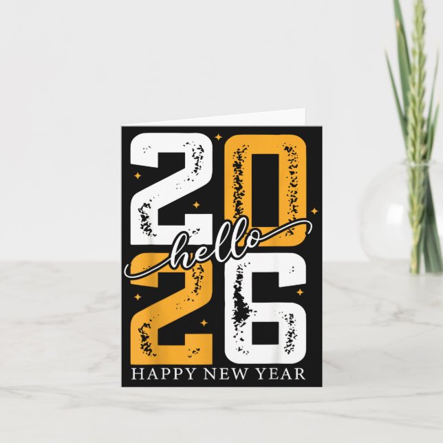 Tarjeta Hello 2026 Happy New Year 2026 New Year's Eve Part (Anverso)