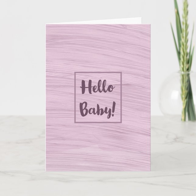 Tarjeta Hello Baby Pink (Anverso)