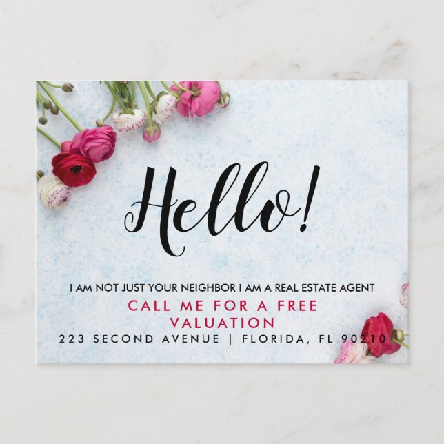 TARJETA HELLO DEL Agente Inmobiliario (Anverso)