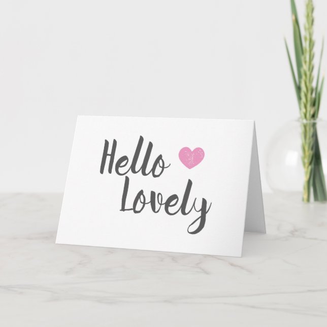 Tarjeta Hello Lovely (Anverso)