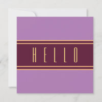 HELLO Refinado Burgundy Lavender Purple Stripes