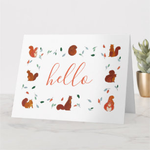 Tarjeta Hello Squirrels Blank