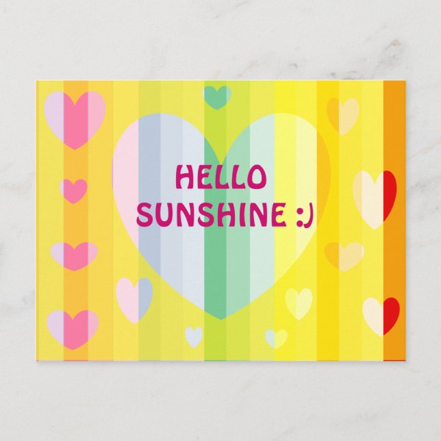 TARJETA HELLO SUNSHINE (Anverso)