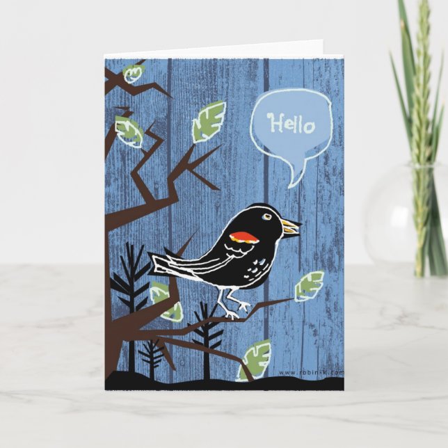 Tarjeta Helloblackbird (Anverso)