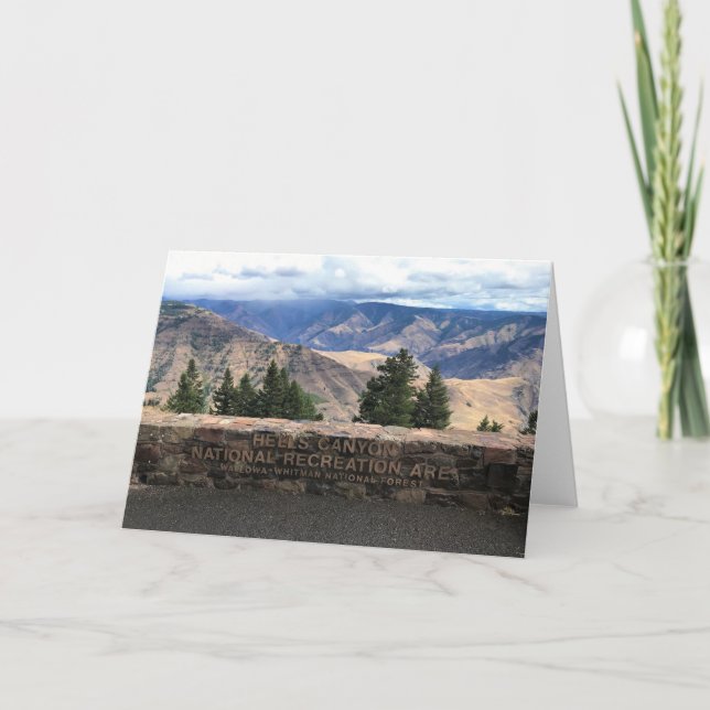 Tarjeta Hells Canyon Scenway, OR (Anverso)