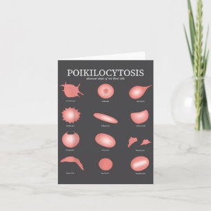 Tarjeta Hematología Laboratorio de Ciencia de Glóbulos Roj