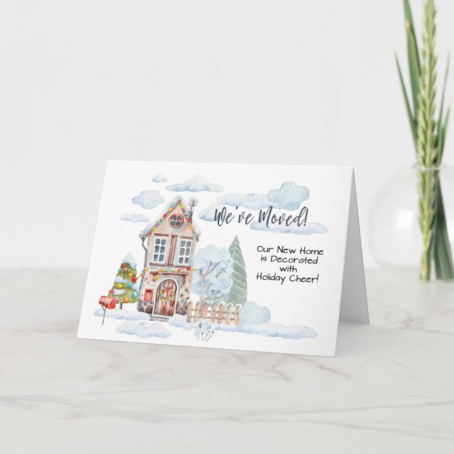 Tarjeta Hemos cambiado la acuarela de los Navidades de la  (Anverso)