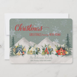 Tarjeta Hemos mudado la aldea de Navidades