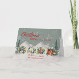 Tarjeta Hemos mudado la aldea de Navidades