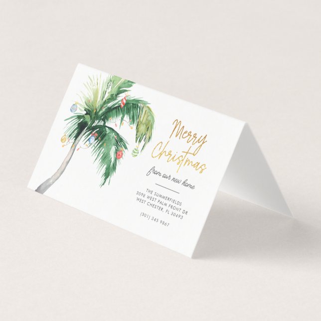 Tarjeta Hemos trasladado a Navidades de vacaciones Invitac (Anverso)