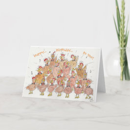 Tarjeta Hen Choir Feliz cumpleaños