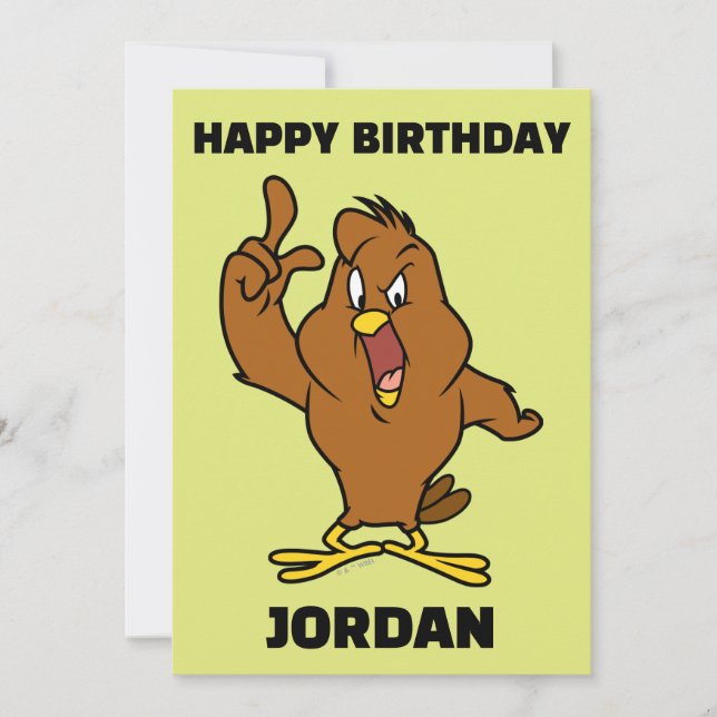 Tarjeta Henery Hawk Yelling (Anverso)