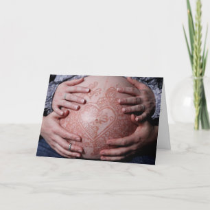 Tarjeta Hennaed Pregnant Belly