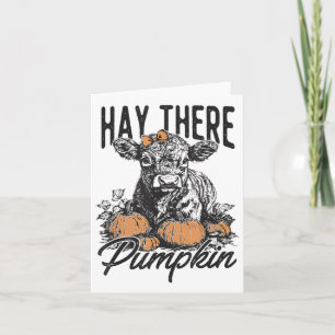 Tarjeta Heno Allí Calabaza Lindo Granja De Vacas Otoño Vac
