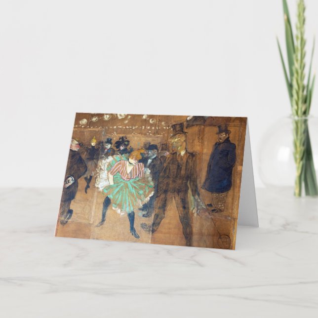 Tarjeta Henri de Toulouse-Lautrec - Danza en la Roque (Anverso)