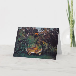 Tarjeta Henri Rousseau - El León Hambriento