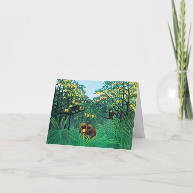 Tarjeta Henri Rousseau las zonas tropicales (Anverso)