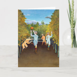 Tarjeta Henri Rousseau - Los jugadores de fútbol