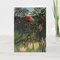 Henri Rousseau - Monos y loro en la Selva Virgen