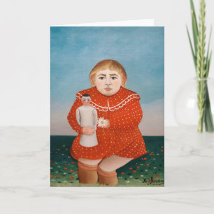 Tarjeta Henri Rousseau - Niño con una muñeca