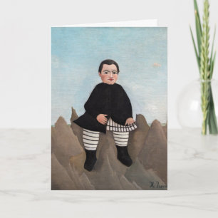 Tarjeta Henri Rousseau - Niño en las rocas