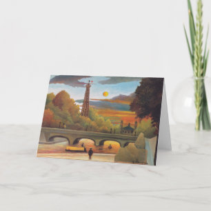 Tarjeta Henri Rousseau - Seine y la Torre Eiffel en Sunset