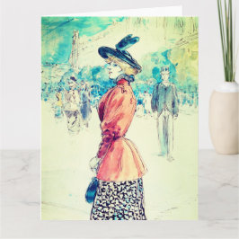 Tarjeta Henry Somm - Elegante en un bulevar