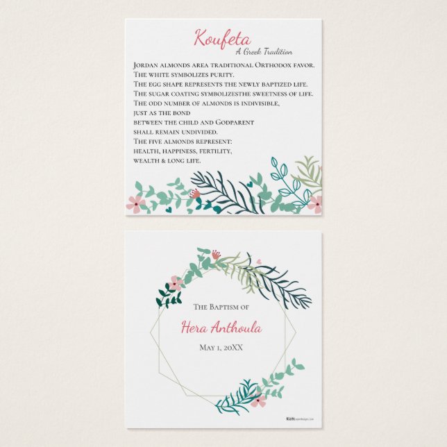 Tarjeta Hera Koufeta (Anverso y reverso)