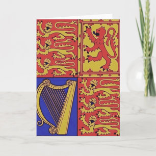 Tarjeta Heraldry Con Arpa Y León