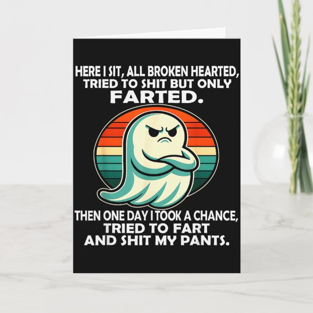 Tarjeta Here I Sit All Broken Hearted Tried To But Only Fa (Anverso)