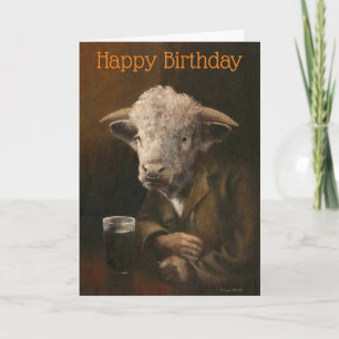 Tarjeta Hereford bull Gentleman Birthday Card