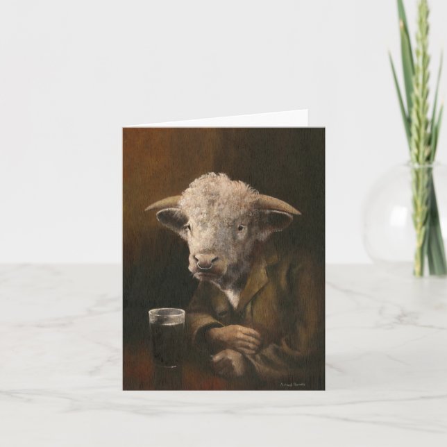 Tarjeta Hereford Bull Gentleman Greetings Card (Anverso)