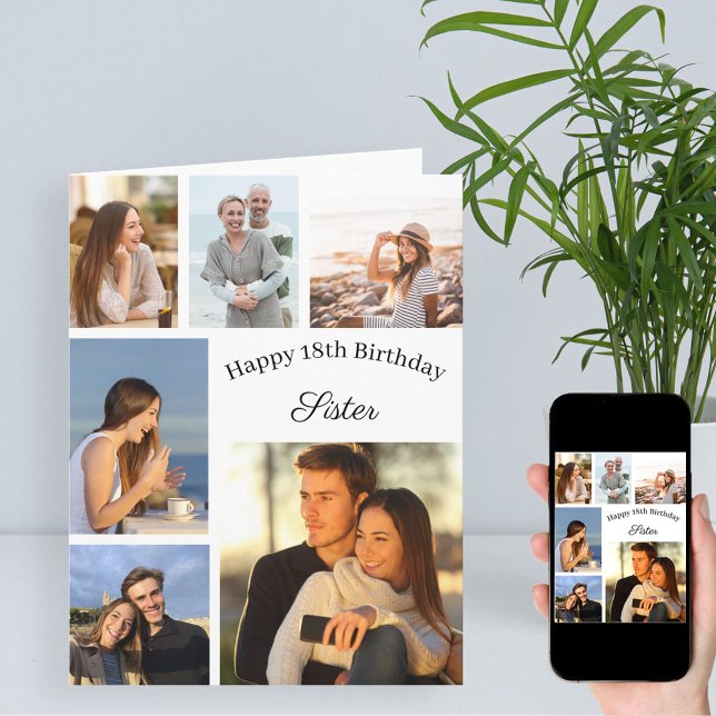 Tarjeta Hermana 6 Collage de fotos Cualquier edad Gran cum (Subido por el creador)