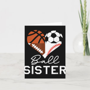 Tarjeta Hermana Balón Baloncesto Fútbol Béisbol Fútbol