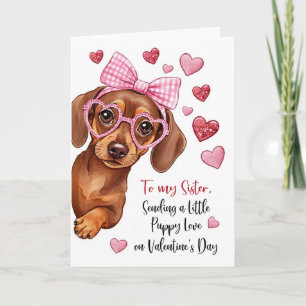 Tarjeta Hermana Cachorro Amor Perrito Adorable