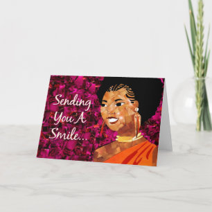 Tarjeta Hermana Chica - Enviándote Una Sonrisa (BLANCO)