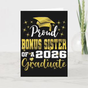 Tarjeta Hermana de bonificación súper orgullosa de graduad