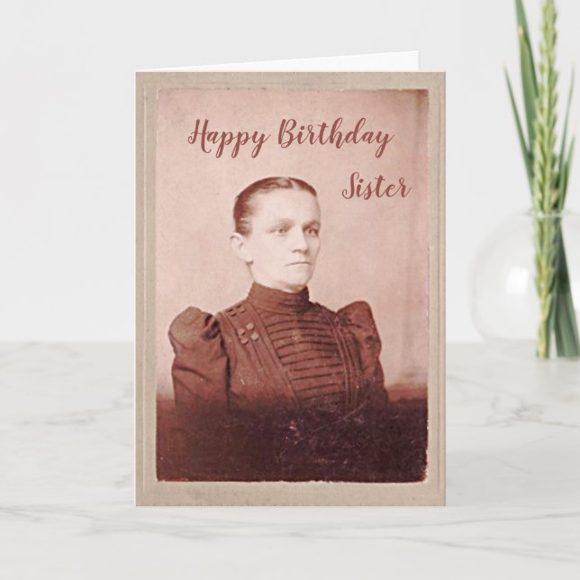 Tarjeta Hermana de cumpleaños espero que seas más feliz qu (Anverso)